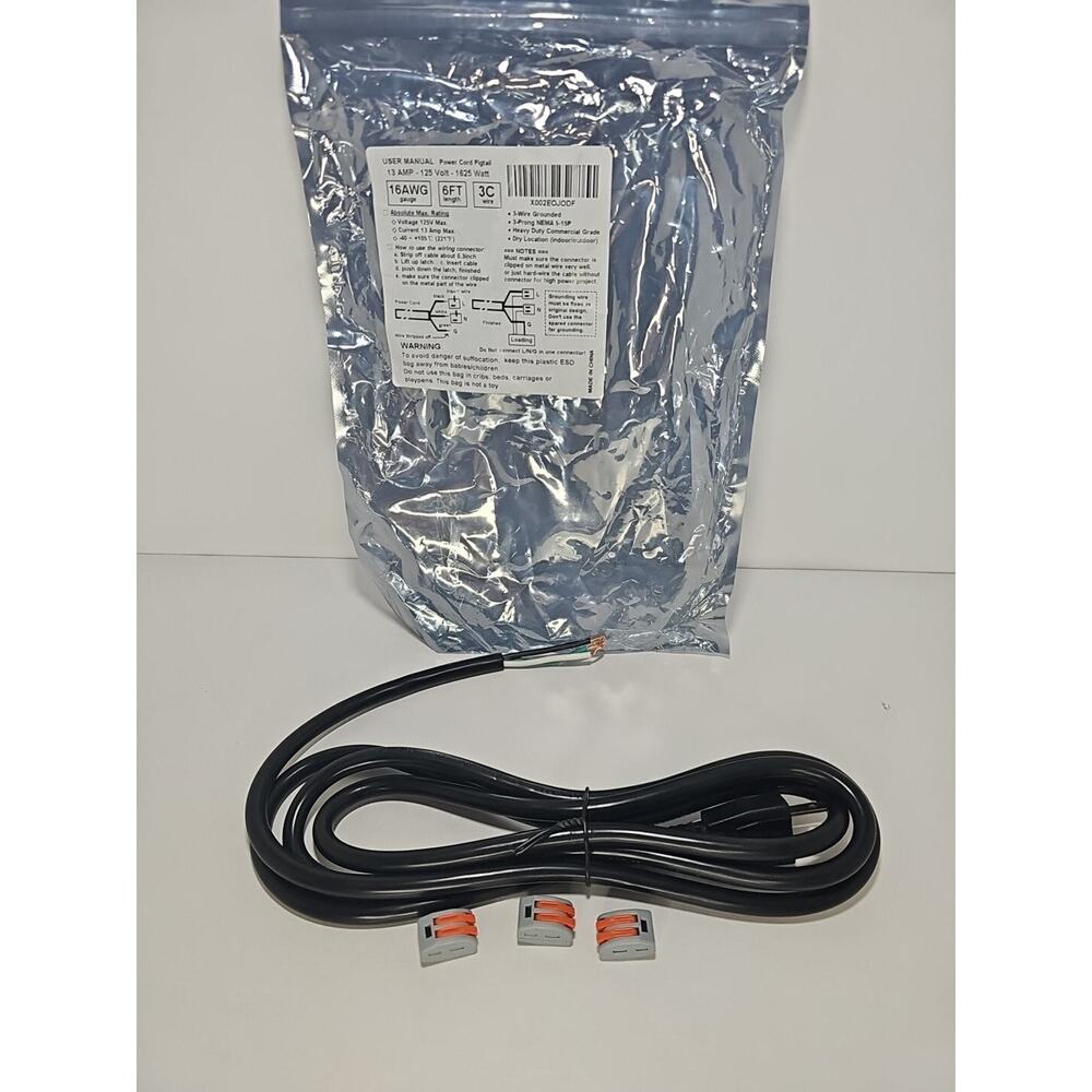 16 Gauge Power Cord Pigtail 16awg Replacement Power Cord Open 3 Wire Nema 515 C2